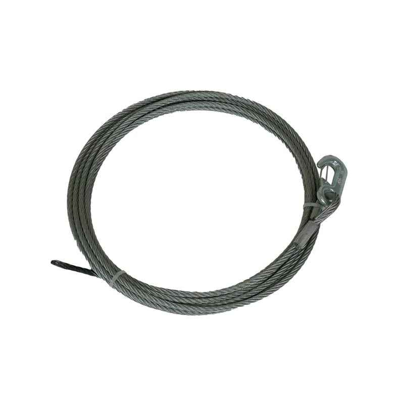 D&W The Motion Corporation Wind Wire Rope with Hook 7mm x 8m