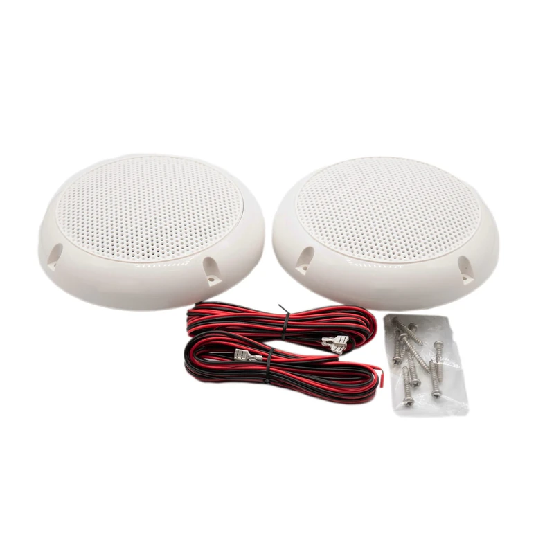 D&W The Motion Corporation Two-way stereo speakers, white, waterproof, 1 pair