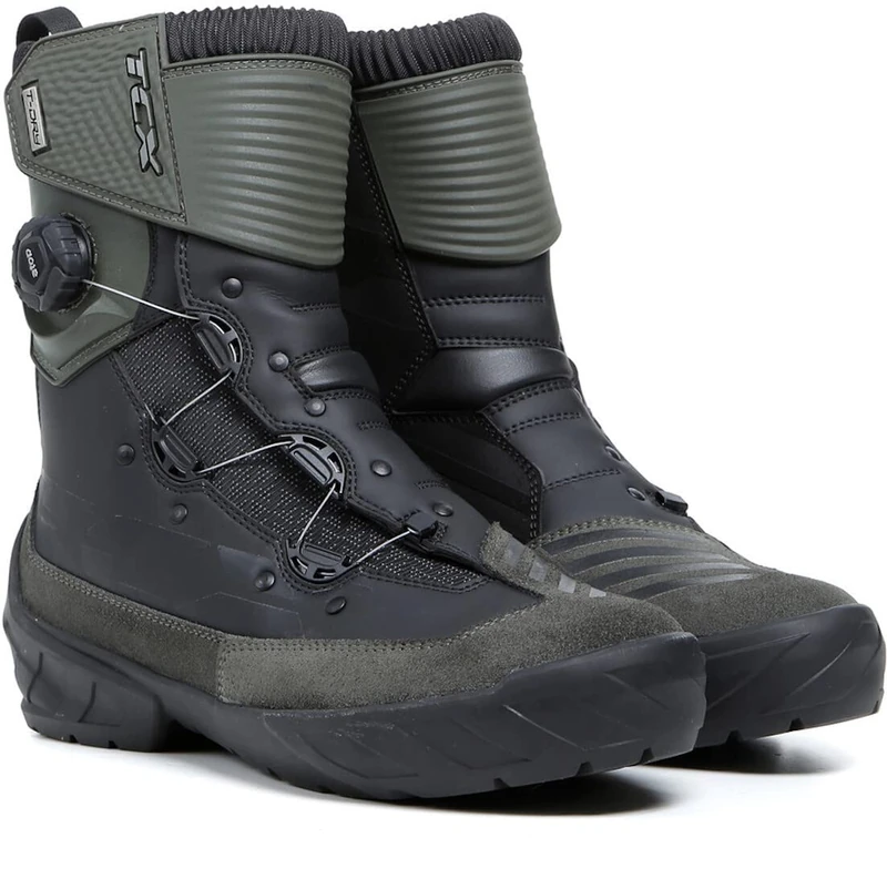 TCX Men's 179t7152w-d07-48 Motorcycle Boot, Black Dark Green, 13 UK
