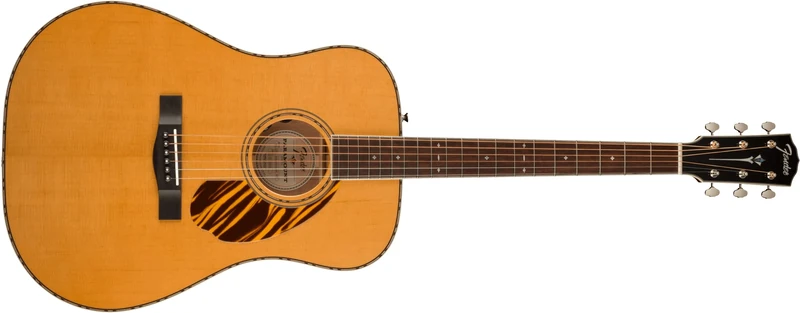 Fender PD-220E Dreadnought Acoustic Guitar, Ovangkol Fingerboard,Natural, includes a Hardshell Guitar Case