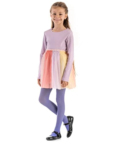 OVISSA Ballet Tights for Girls - School Uniform Dancing Sport Tights, Strong Footed Soft Microfibre, 50 DEN, 3-12 Years