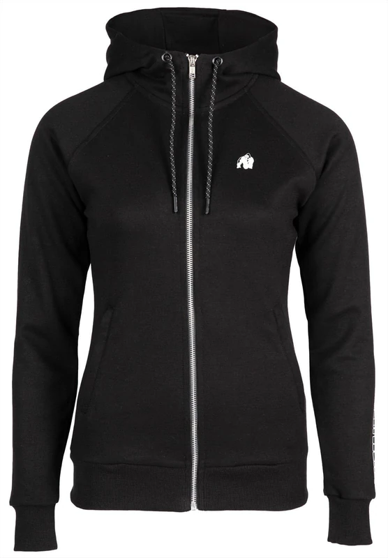 Gorilla Wear Women's Marion Zipped Hoodie, Schwarz, XS