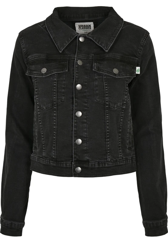Urban Classics Women's Organic Denim Jacket, Black Washed, XXXXL