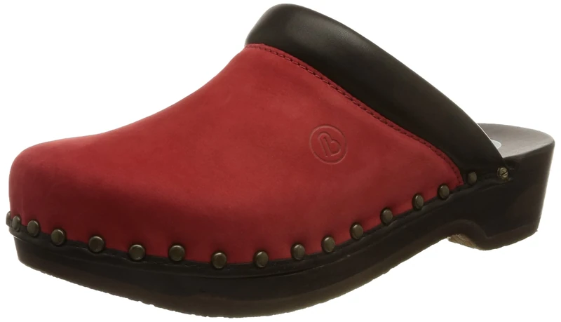Berkemann Unisex's Soft Toeffler Clog, Fiery red, 3.5 UK