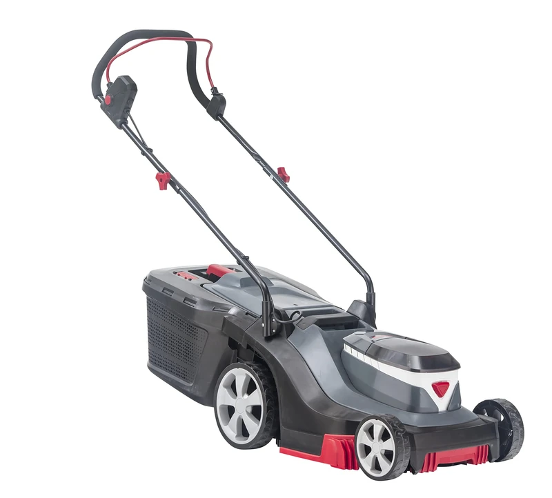 AL-KO Cordless Lawn Mower 3.82 Li Easy, 38 cm Cutting Width, Battery Compartment for up to 2 Batteries 18 V Li-Ion, for Lawns up to 300 m², 6-Way Central Cutting Height Adjustment, Black/Grey