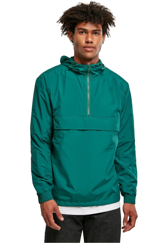 Urban Classics Men's Basic Pull-Over Jacket, Green Lancer, XXXL
