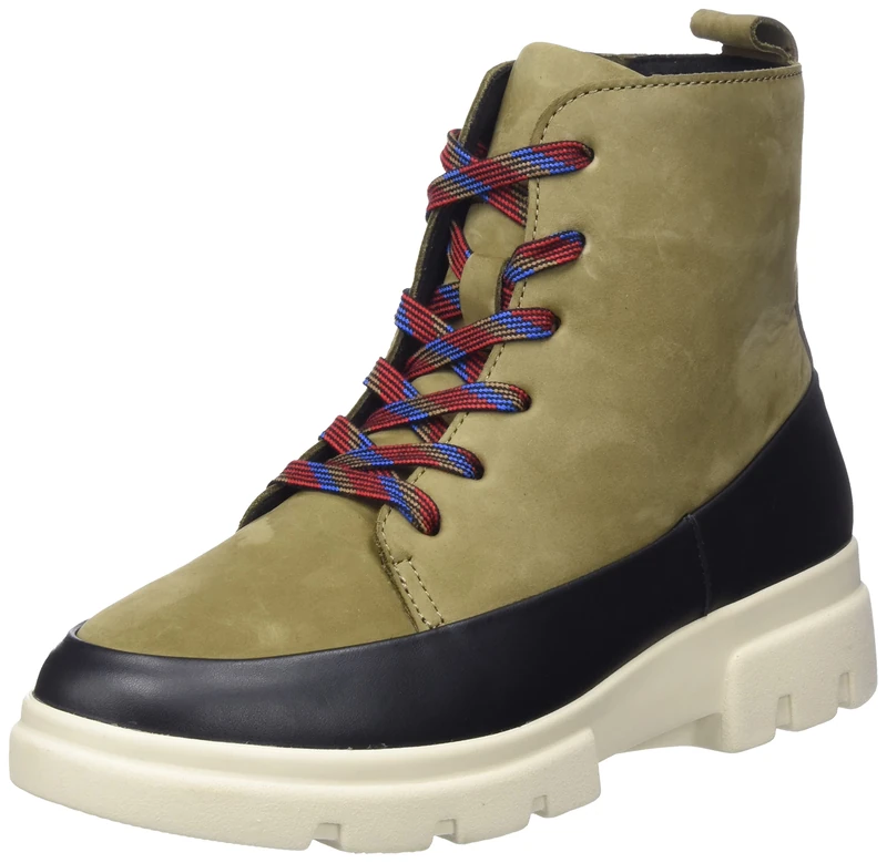 Berkemann Women's Willa Ankle Boot, Khaki Beige Black, 7.5 UK