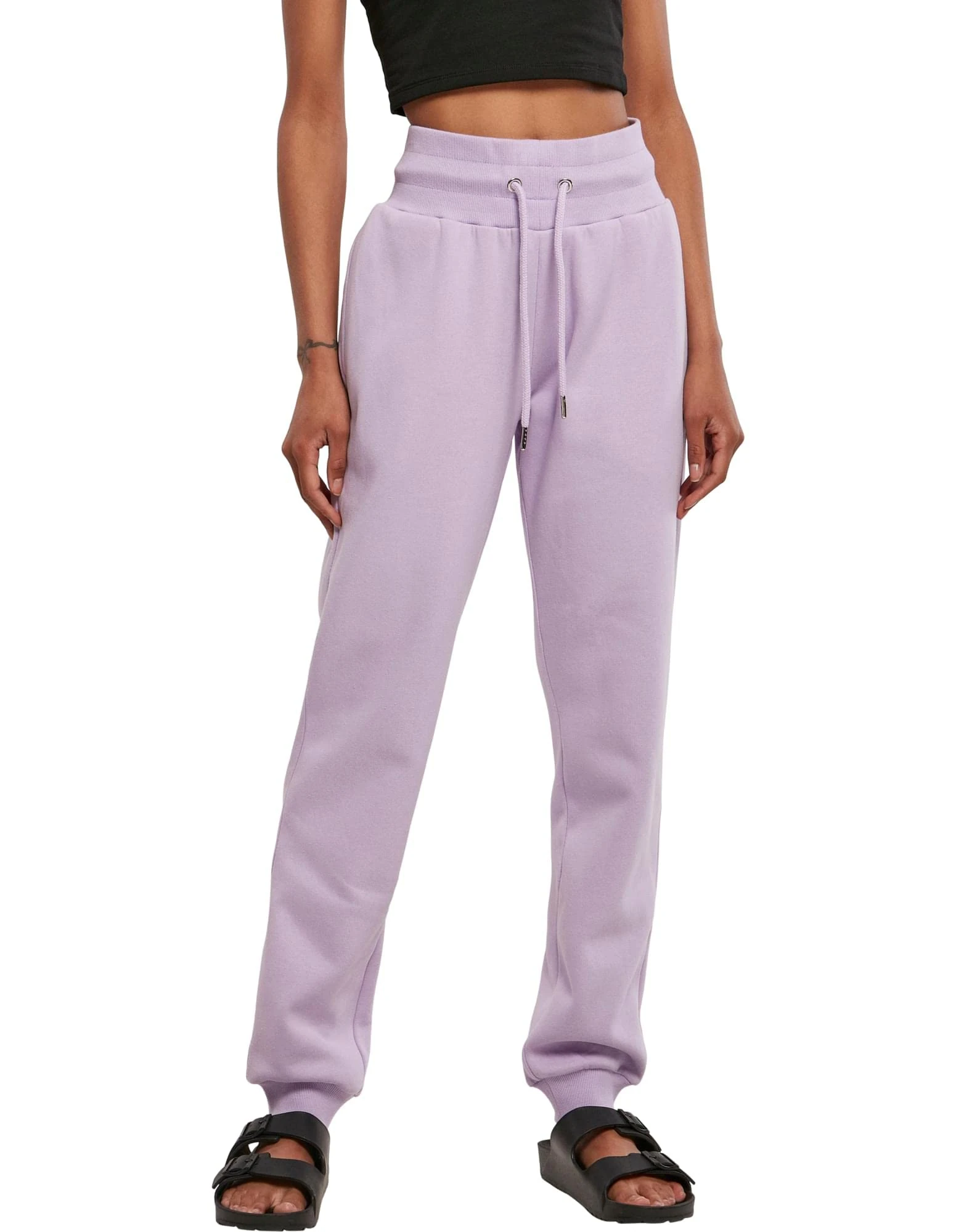 Urban Classics Women's TB4086-Ladies Organic High Waist Sweat Pants Ladies, Lilac, 4XL