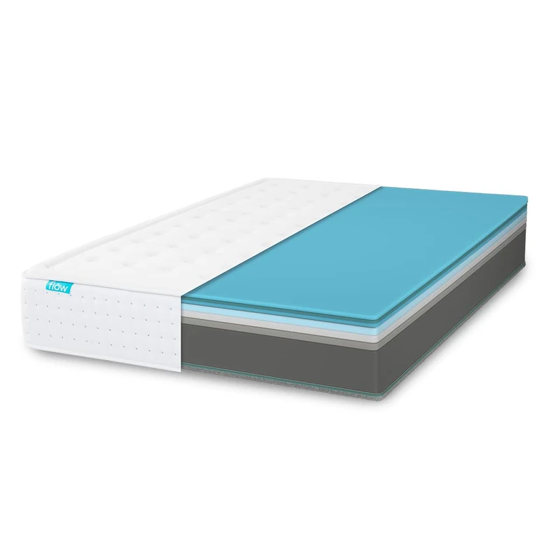 Cecotec Flow HybridLuxe Fresh Mattress 6900 90 x 190 Hybrid Mattress with 14 Layers Height 31 cm, Core with Pocket Springs and SpringPlus, Fresh & SilkySoft+ Technologies