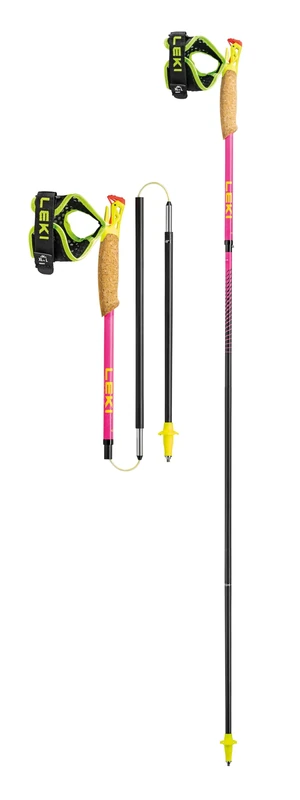 Leki Ultratrail FX.One Superlite, Neon Pink/Neon Yellow/Natural Carbon - 105cm