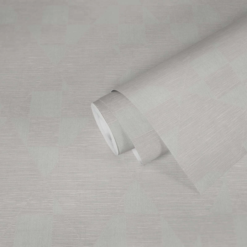 Livingwalls Geometric Wallpaper Titanium 3 Non-Woven Wallpaper 10.05 m x 0.53 m White Grey Made in Germany 381966 38327-3