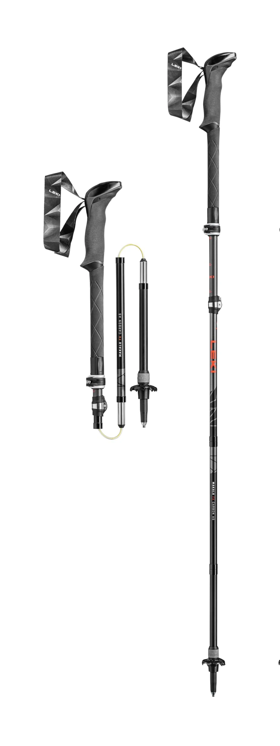 Leki Makalu FX Carbon AS Trekking Poles, 110-130CM, Black