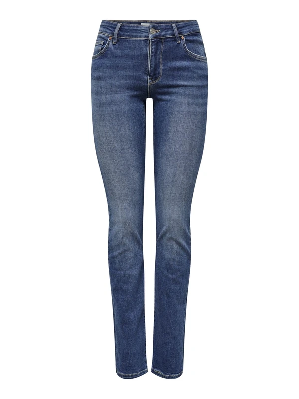 ONLY Womens Onlalicia Reg Strt DNM Dot879 Noos Jeans, Medium Blue Denim, 27W / 30L UK