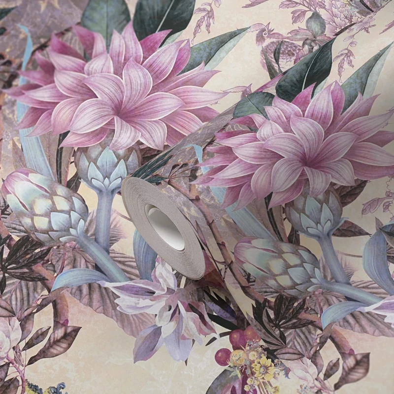 A.S. Création Floral Wallpaper Dream Flowery Non-Woven Wallpaper 10.05 m x 0.53 m Pink White Green Made in Germany 381774 381774