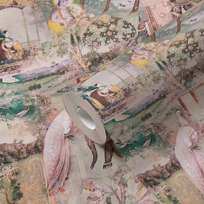 A.S. Création Oriental Dream Flowery Non-Woven Wallpaper 10.05 m x 0.53 m Beige Brown Yellow Made in Germany 381732 381732