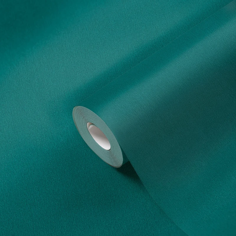 A.S. Création Plain Wallpaper Dream Flowery Non-Woven Wallpaper 10.05 m x 0.53 m Petrol Made in Germany 383624 383624