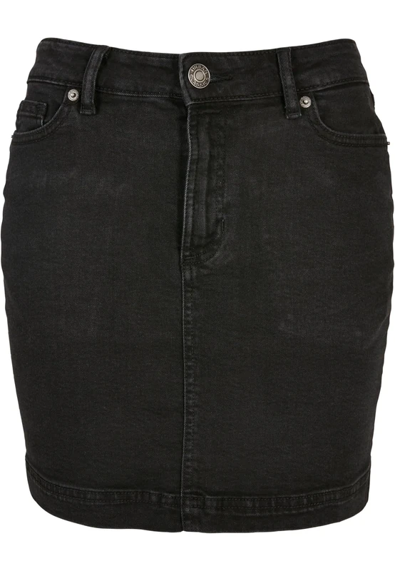 Urban Classics Women's Ladies Organic Stretch Denim Mini Skirt Skirt, Black Washed, 30