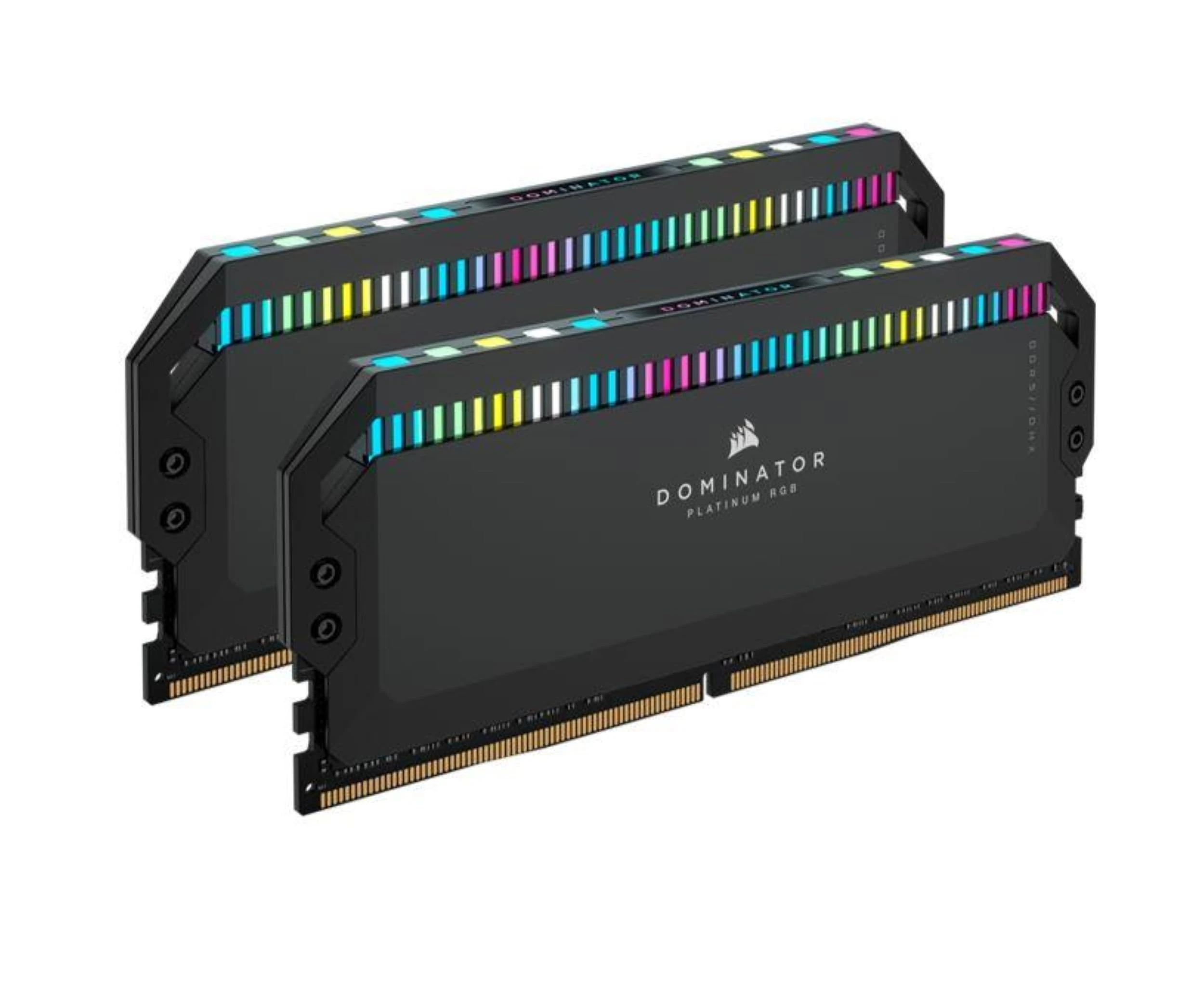 Corsair DOMINATOR PLATINUM RGB DDR5 64GB (2x32GB) 5200MHz C40 Intel Optimised Desktop Memory (Onboard Voltage Regulation, Patented CORSAIR DHX Cooling, 12 Ultra-Bright CAPELLIX RGB LEDs) Black