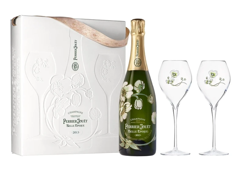 Perrier-Jouët Belle Epoque 2013 Champagne, 75 cl with 2 Flutes