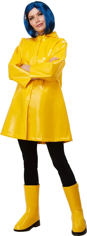 NECA Coraline Women's Raincoat Costume As Pictured, Medium
