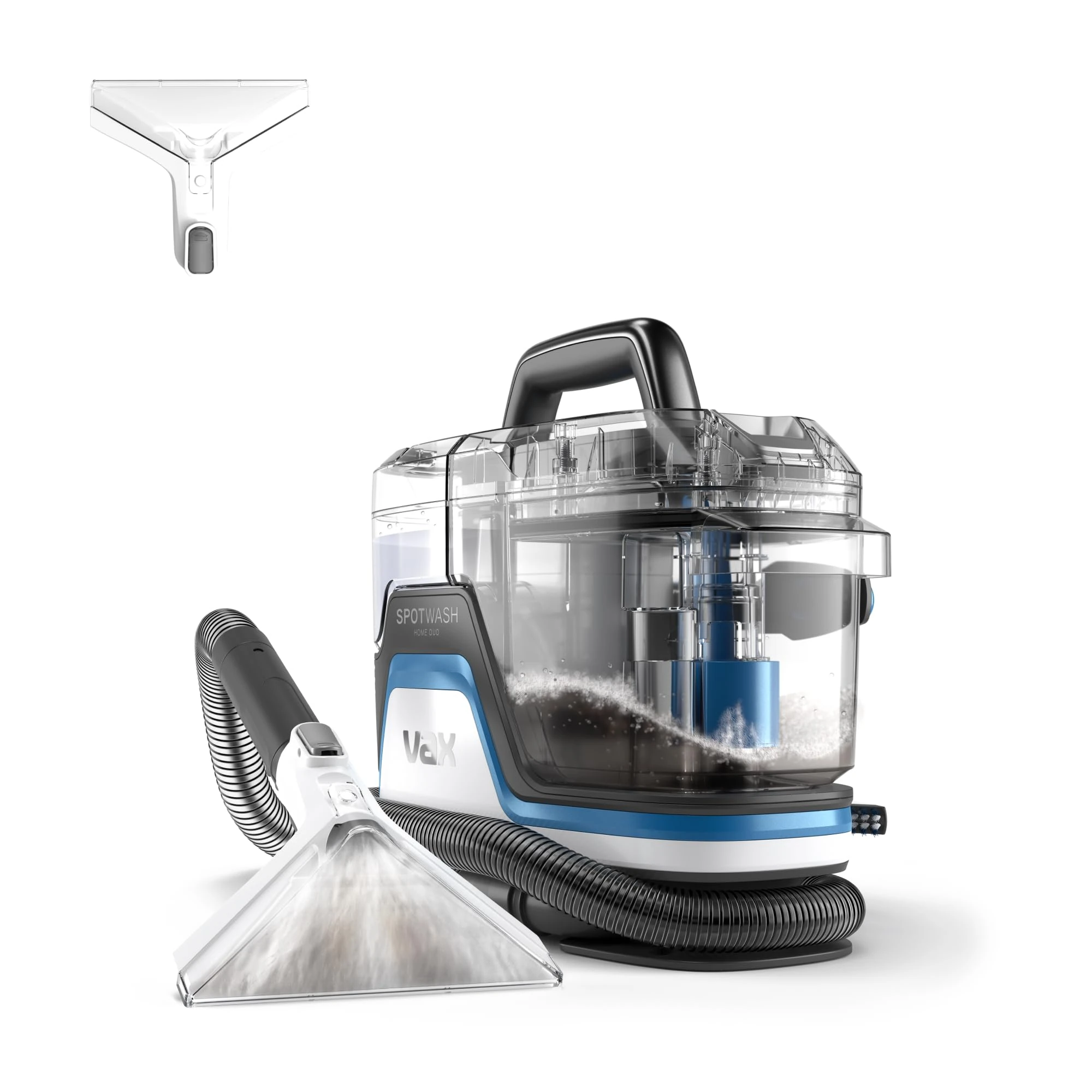 Vax CDSW-MPXP SpotWash Home Duo Spot Cleaner, Stain, Car, Upholstery, Sofa and Carpet Cleaning Machine, Portable and Compact Design, Included Solution Removes Spills, White/Blue