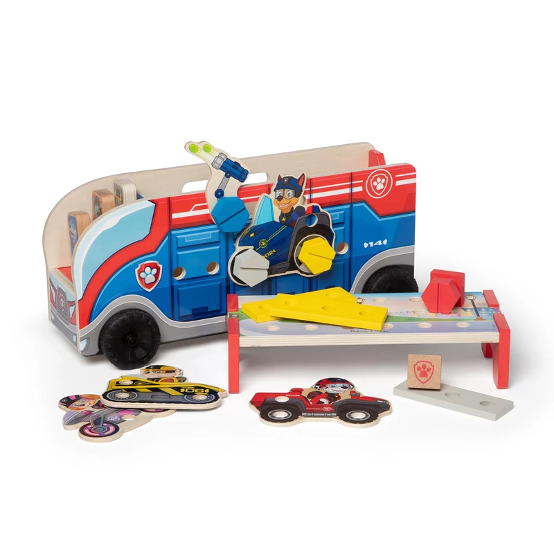 Melissa & Doug PAW Patrol Match & Build Mission Cruiser PAW Patrol Car, Wooden Toys Ages 3+ - FSC Certified - Image 1