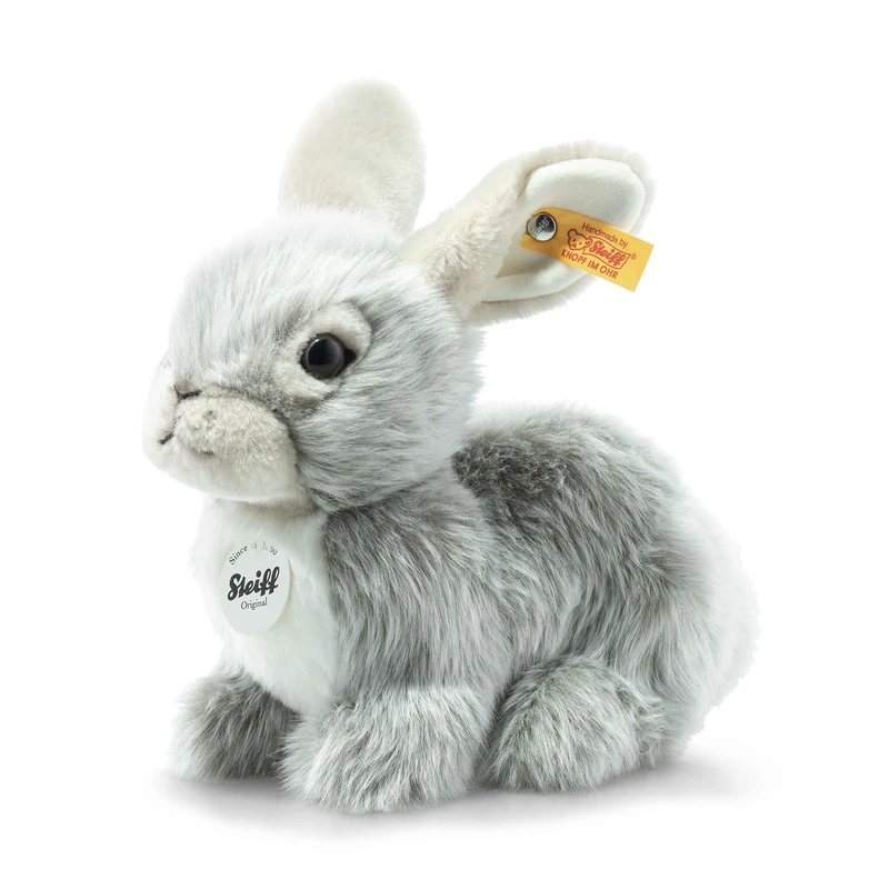 Steiff Dormili Rabbit 21 cm Cuddly Toy Grey Sitting, Gray Violet (067488)