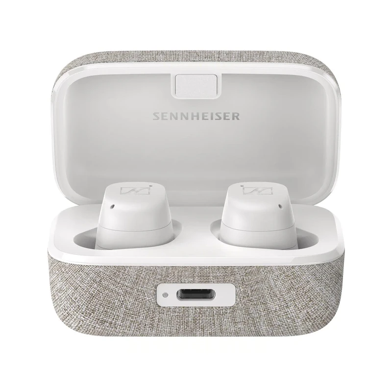 Sennheiser MOMENTUM True Wireless 3 Earbuds - Bluetooth In-Ear Headphones for Music and Calls with Adaptive Noise Cancellation, IPX4, Qi wireless charging and 28-hour battery life, White