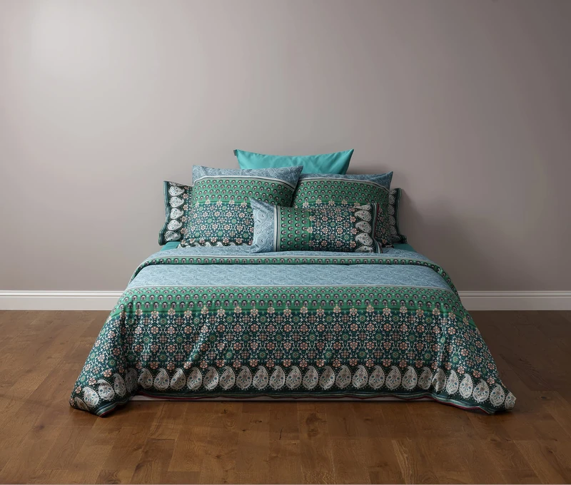 Bassetti Single Bedding Bed Linen, Cotton, Green, 140 x 200 cm - Image 1