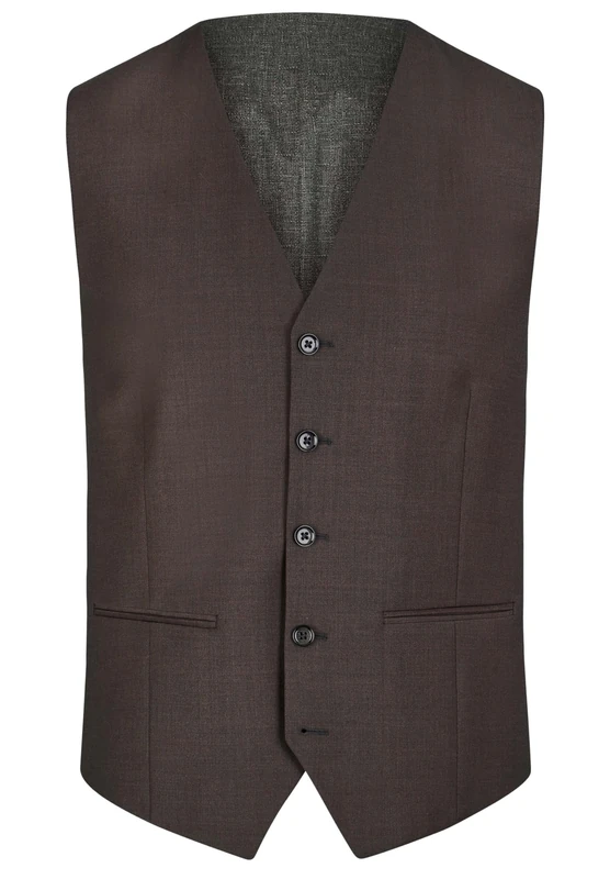 Daniel Hechter Men's Waistcoat Shape Vest, Coffee, 46