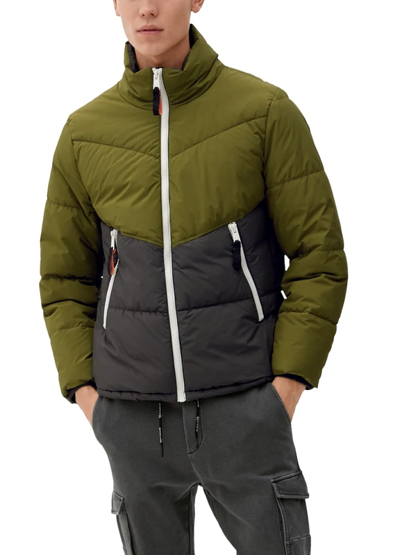 s.Oliver Men's Long-Sleeved Jacket, Khaki/Olive, XXL