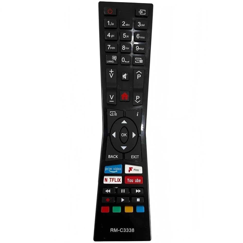 FYCJI Replacement Jvc RM-C3338 RC43101P JVC Remote Control for JVC 2018, 2019 Smart 4K UHD LED LCD TVs with Fplay YouTube Netflix Buttons LT-24C680 LT-24C681 LT-24C685 LT-24C686 LT-32C690 LT-32C691