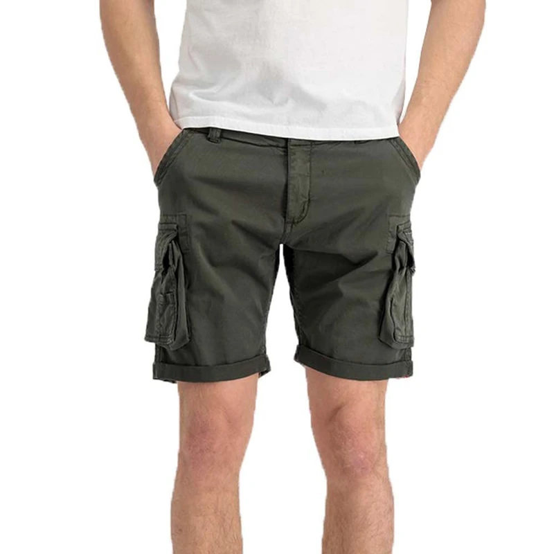 Alpha Industries Crew Short Mens Greyblack - Image 1