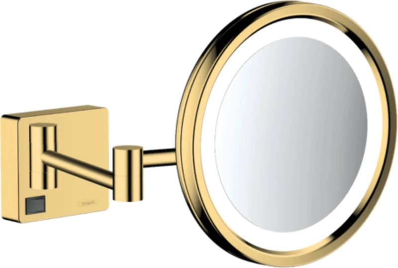 Hansgrohe AddStoris LED Shaving Mirror, 41790; Colour: Polished Gold Optics