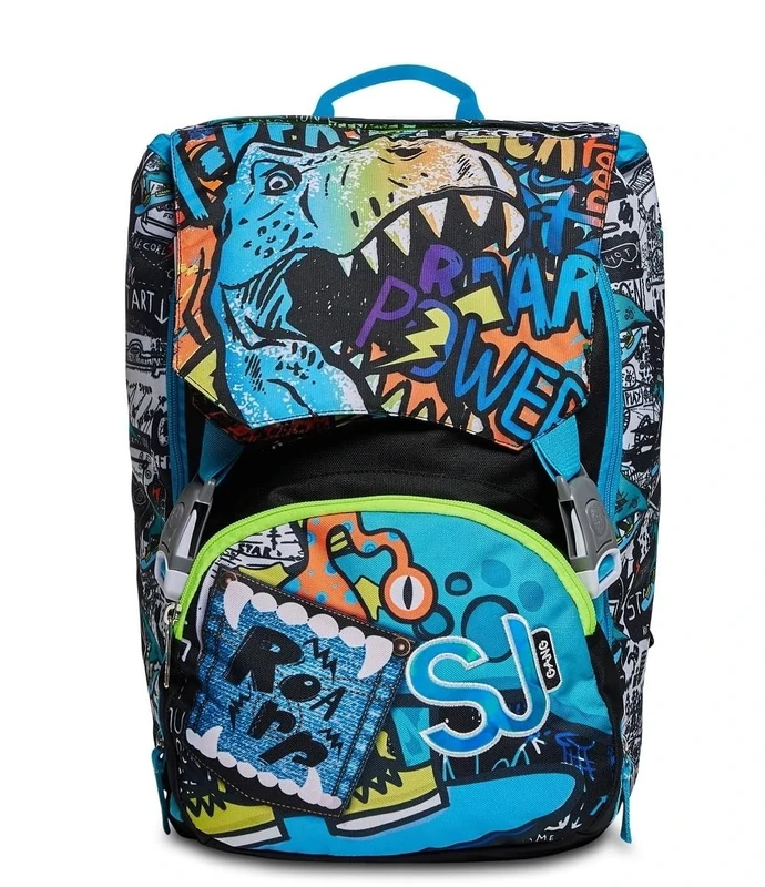 SJ Gang Expandable Backpack Big - Flip 3D Boy, Blue, M, American, blue, M, american
