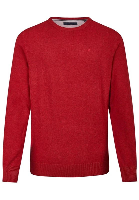 Daniel Hechter Men's Knit Crew Neck nos Sweater, red, XXXL