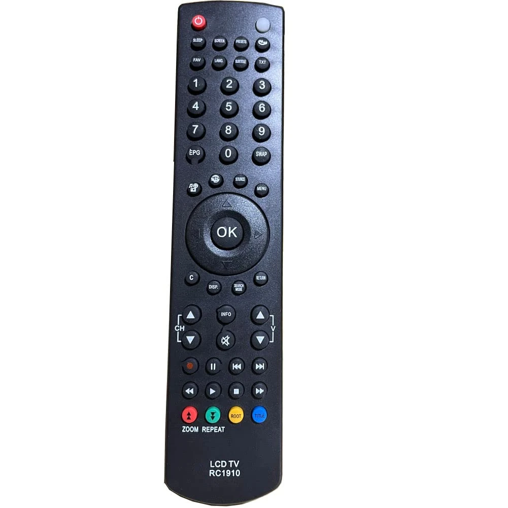 FYCJI New Replacement Toshiba Remote Model RC1910 RC-1910 Remote Control for Toshiba Smart LED LCD Plasma TV for 22DL504B 22L1333B 22L1337DB 24D1333B 24W1337DB P19LEDDVD12 P24LED12 LED22916