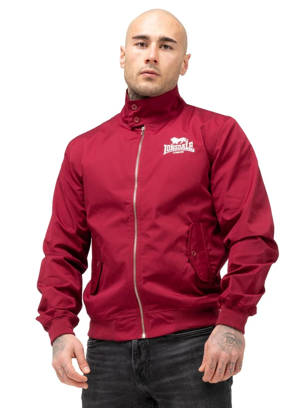 Lonsdale Men's Classic All-Weather Jacket, Cherry red, XXL