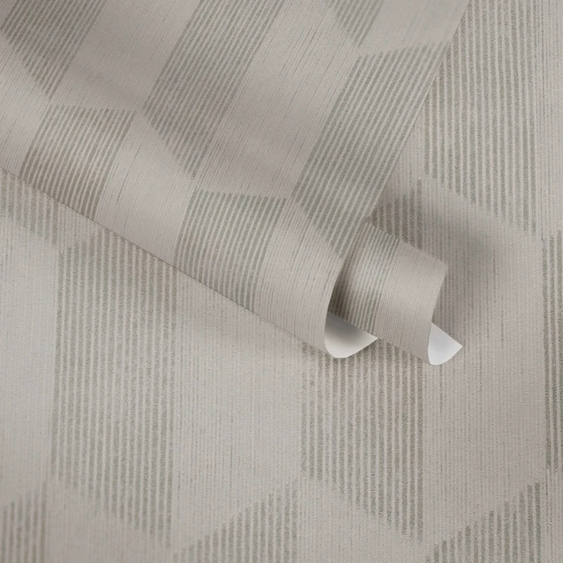 A.S. Création Textured Wallpaper Beige Silver Light Shiny 385922 Geometric Non-Woven Wallpaper 10.05 x 0.53 m 385922