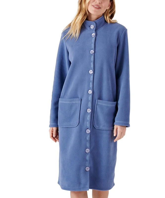 Thermolactyl Fleece Long Sleeve Dressing Gown, lavender-blue, M - Image 1