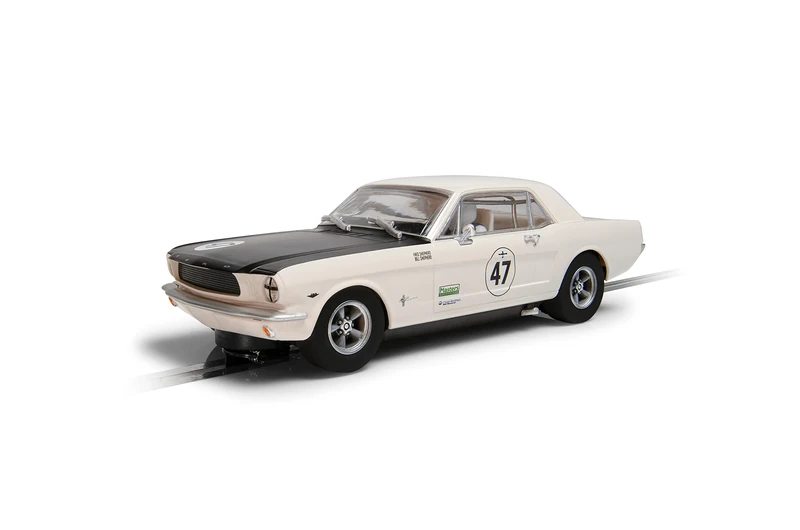 Scalextric Cars - C4353 Ford Mustang - Bill and Fred Shepherd - Goodwood Revival - Toy Slot Car for use with Race Tracks and Set - Gift Ideas for Kids and Adults, Scalextric Accessories