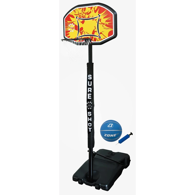 Sure Shot Game Telescopic Basketball Hoop and Ball Set - Coloured BB - Image 1