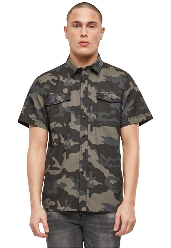 Brandit Roadstar Shirt Short Sleeve, color: darkcamo, size: 5XL
