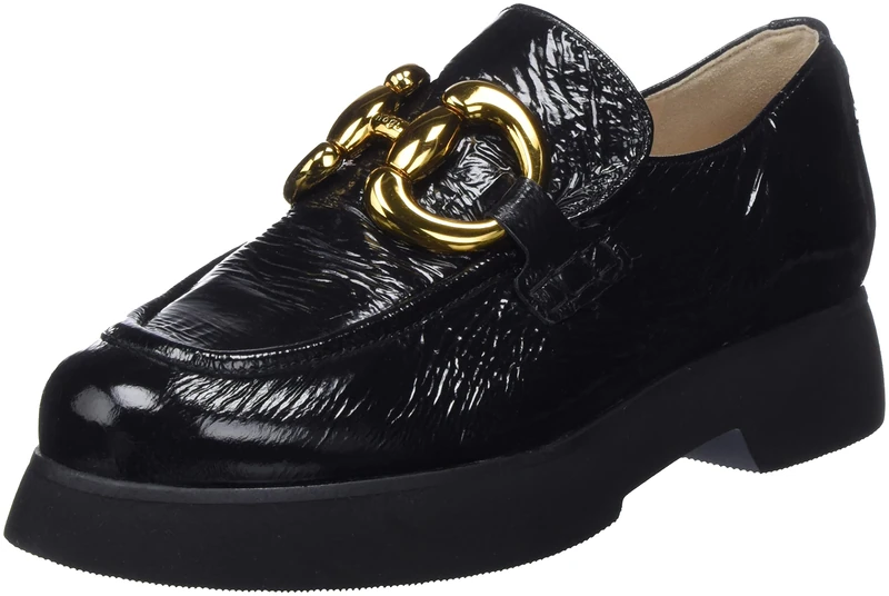 HÖGL Women's Fred Penny Loafer, Black, 38.5 EU X-Weit