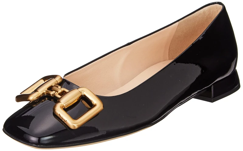 HÖGL Juliette Women's Ballet Flats, Black, 36 EU X-Weit