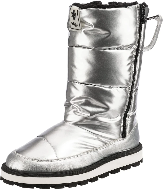 Högl Women's Aprés Ski Knee High Boot, Silver, 4.5 UK