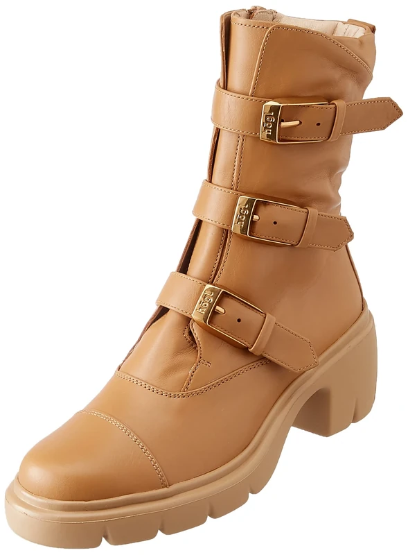 HÖGL Women's Biker Knee High Boot, Toffee, 8 UK