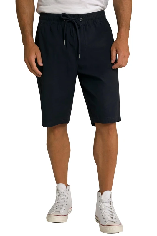 JP 1880 Men's Bermuda, Flexnamic, Elastic Waistband, 4 Pockets Trouser, Dark Navy, 3XL