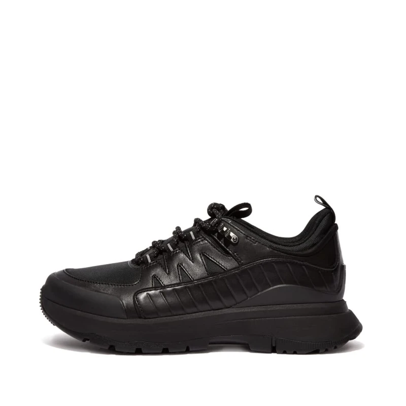 Neo-D-Hyker Leather-Mix Outdoor Trainers All Black - Image 1