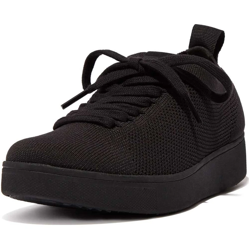 Fitflop Women's Rally e01 Multi-Knit Trainers Sneaker, All Black, 3 UK
